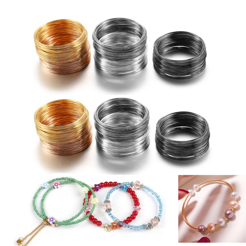 Jewelry Making Silver - 100 bucles/lote 0,6mm plata oro bronce