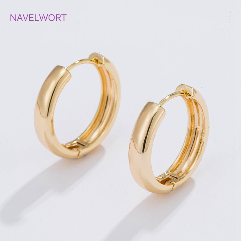 Jewelry Making Pieces - Pendientes de aro circulares chapados en