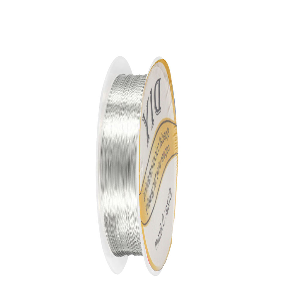 Jewelry Making Silver - 1 rollo de alambre de cobre