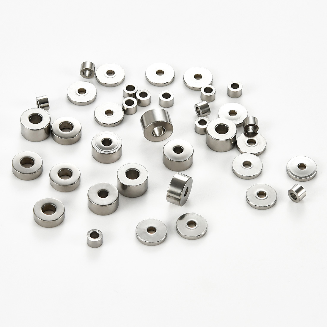 Jewelry Making Silver - 50 Uds. Cuentas espaciadoras de cilindro