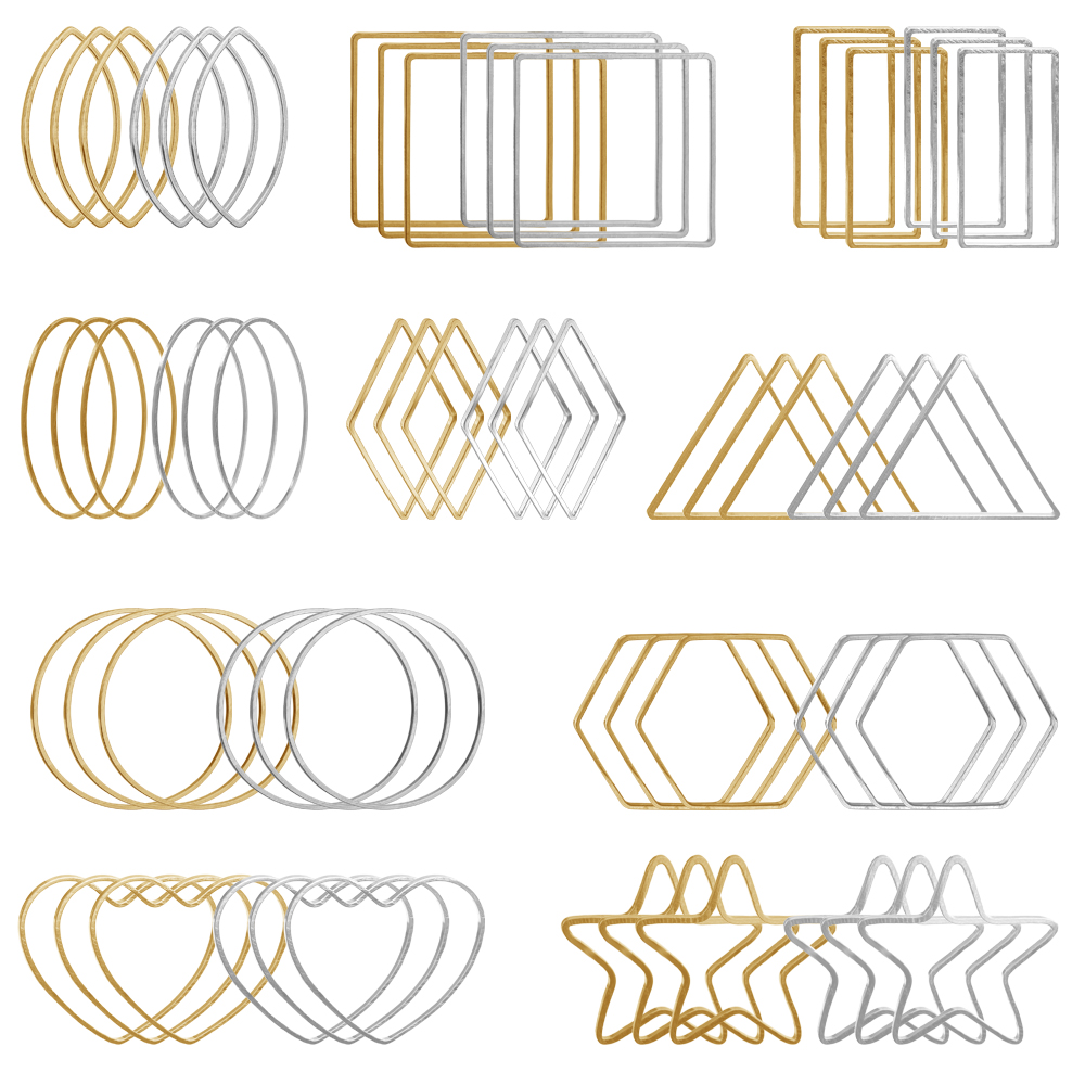 Jewelry Making Silver - 20 piezas de colgantes de bisel