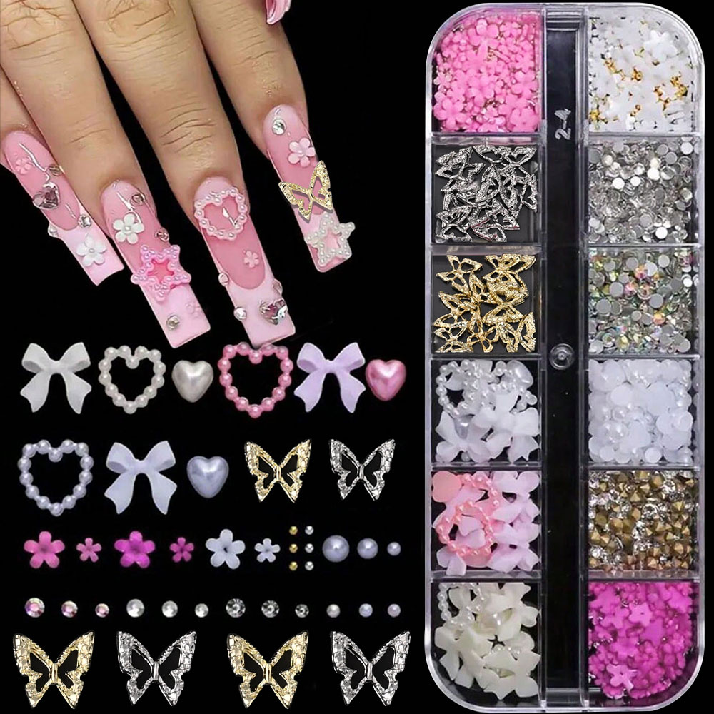 12 rejillas, lazo rosa y blanc - Crystal Bead Mix reseña y precio
