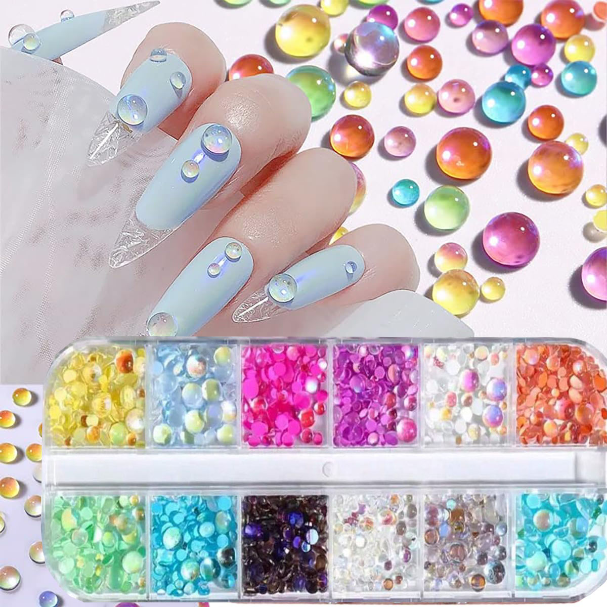 1 caja de cuentas redondas de  - Crystal Bead Mix reseña y precio