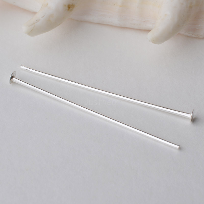 Alfileres de cabeza plana de p - Jewelry Making Silver reseña y precio