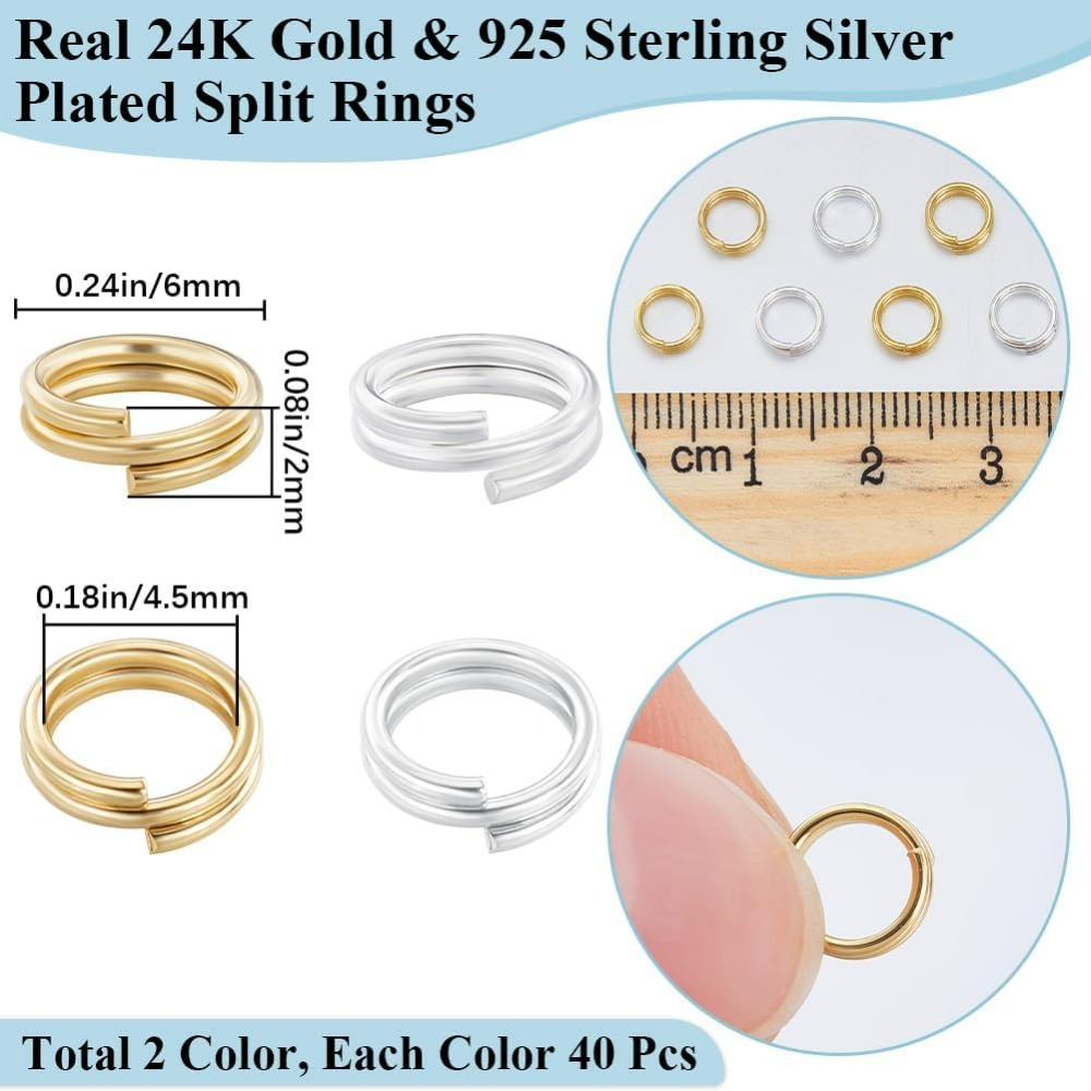 1 caja de 80 Uds. Anillo de sa - Jewelry Making Silver reseña y precio