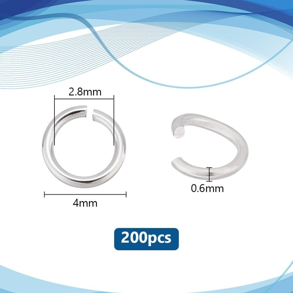 200 Uds. Anillos de salto abie - Jewelry Making Silver reseña y precio