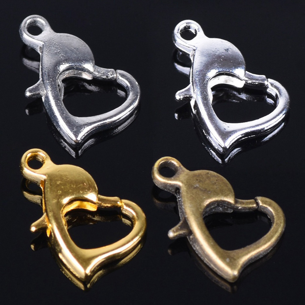 Ganchos con forma de corazón d - Jewelry Making Silver reseña y precio